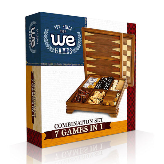 Walnut 7-Games-in-1 Combination Game Set packaging