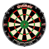 Dartboard with Winmau branding on a white background