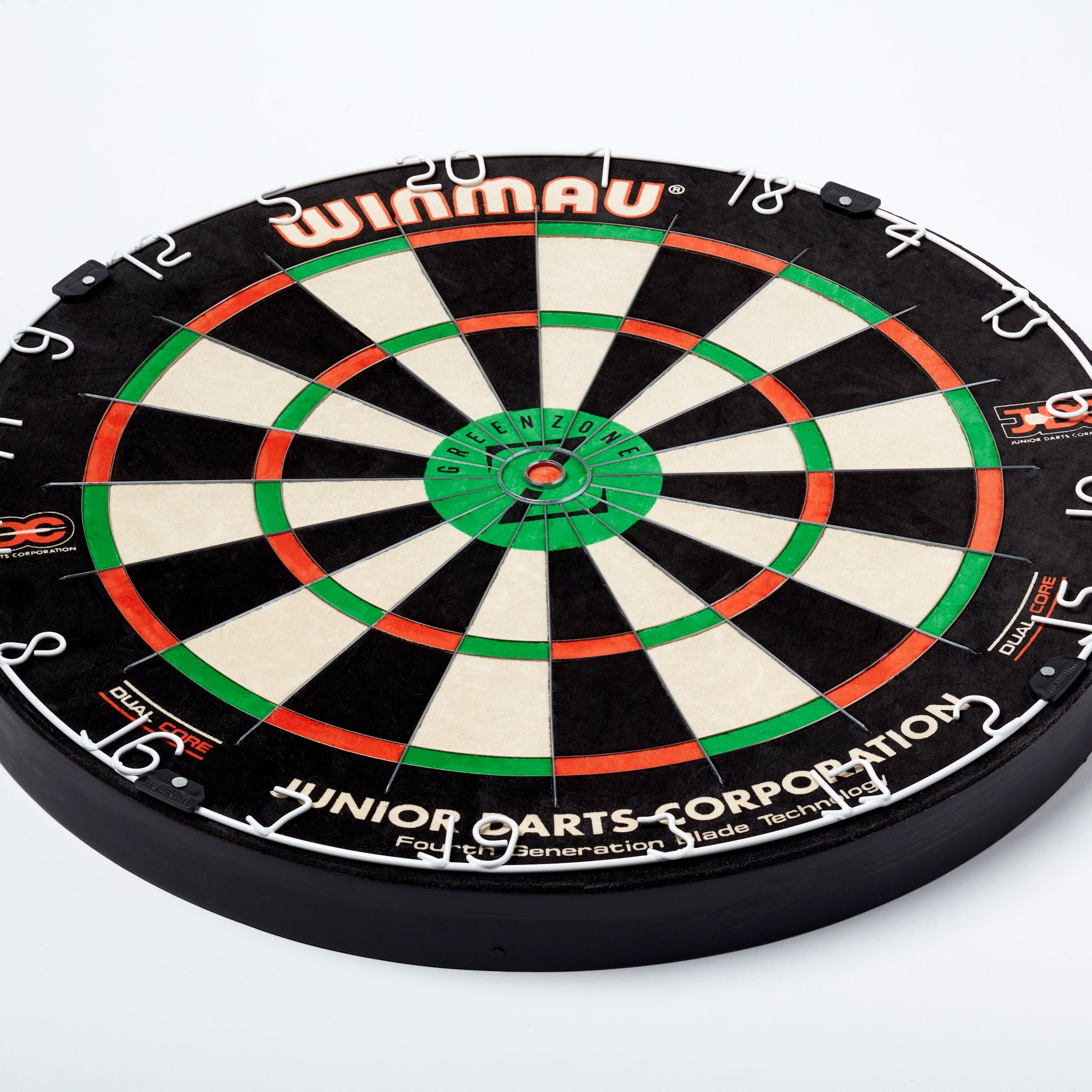 Dartboard with Winmau branding on a white background