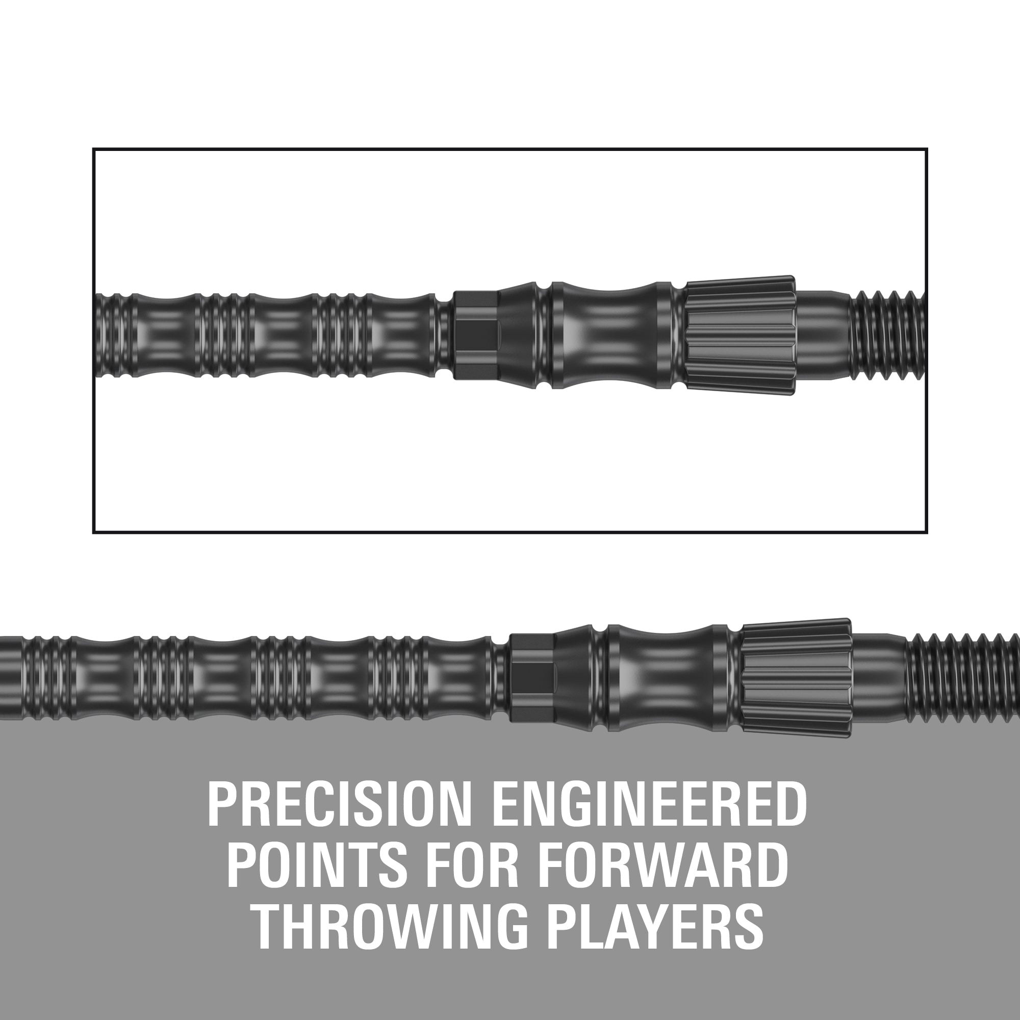 Swiss Signature TRB Black Points implement with precision engineered points on a gray background