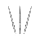Swiss Storm Chrono Points close up of point with ribbed bodies and pointed tips, arranged vertically on a plain white background.