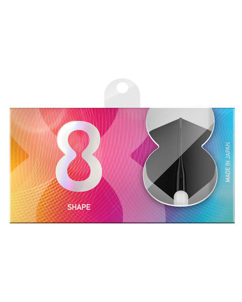 Product packaging with a colorful design featuring the number '8' on a white background.