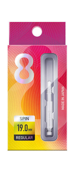 Packaged product with a colorful box featuring the number '8' and text indicating 'Made in Japan'.