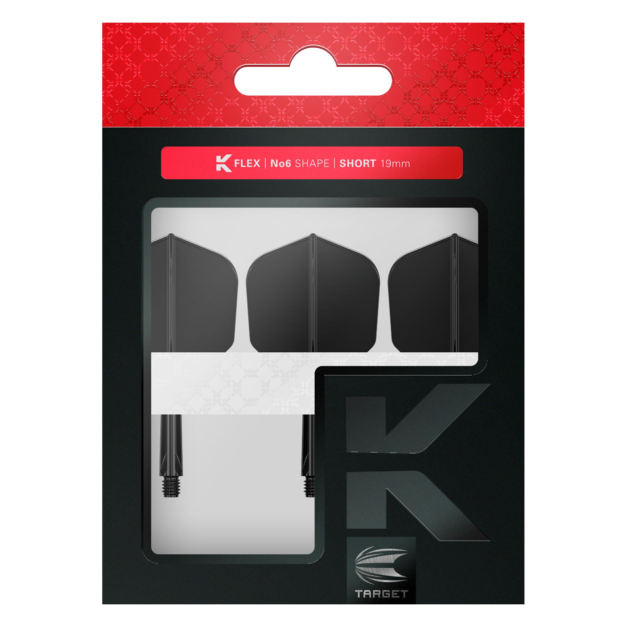 K-Flex Shape No.6 Flight & Shaft Black packaging