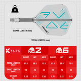 Dart with measurement chart on a white background