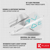 K-Flex dart with features highlighted on a grid background