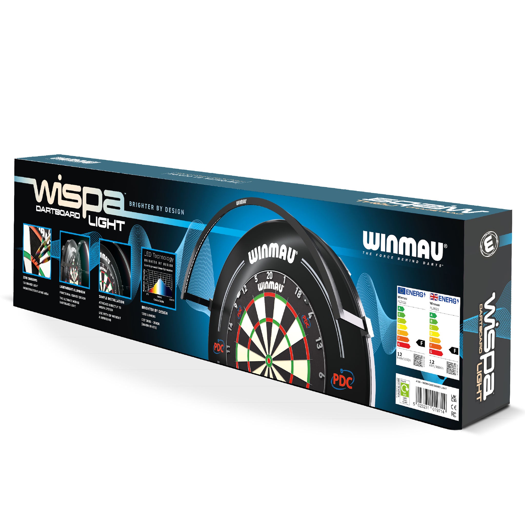 Wispa™ Dartboard Light back of box