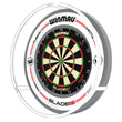 Winmau Plasma Ice Dartboard Light shown with the triple core dartboard.