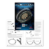 Winmau Plasma dartboard light assembly instructions with diagram on a white background