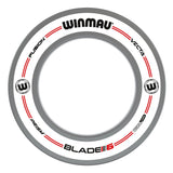 Proline white and grey surround design with Winmau branding and product names on a white background