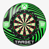 XBOX Surround and TOR Dartboard Bundle with green and black design featuring Xbox logo and 'Target' branding.