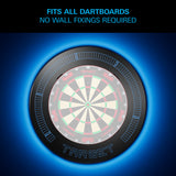 Target Corona Vision LED Notched surround fits all dartboards and no wall fixings required.