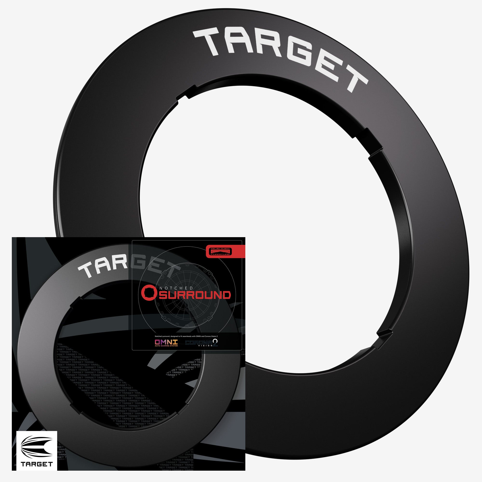 Target Black Notched Surround showing the box packaging.