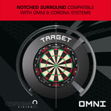 Target Black Notched Surround showing how it works with the Omin and Corona systems