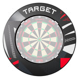 Target Black Patterned Notched Surround showing notches and dartboard