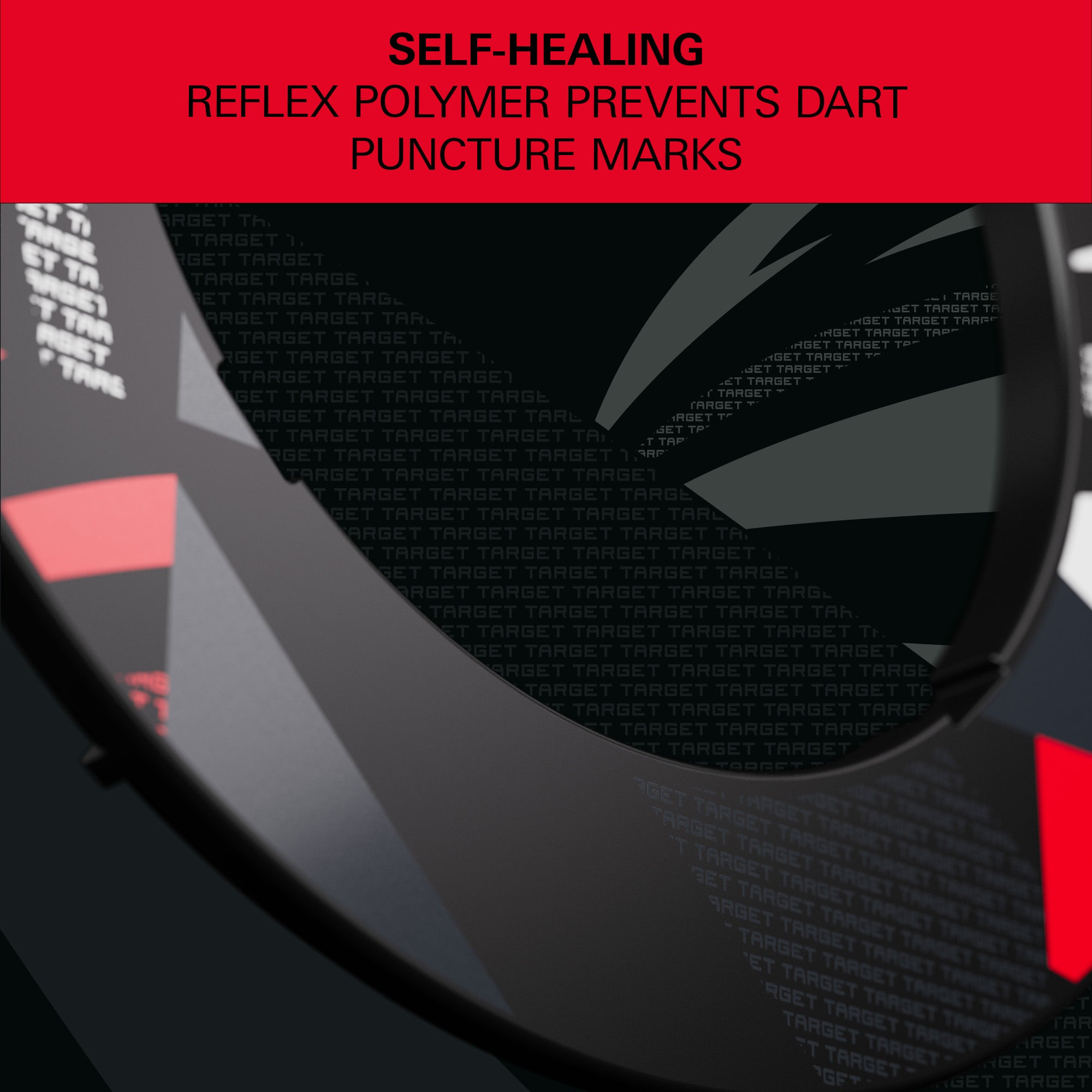 Target Black Patterned Notched Surround showing self healing reflex polymer 