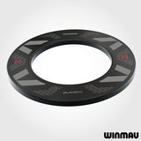 Winmau Blade X Black Surroundwith 'WINMAU' branding on a white background