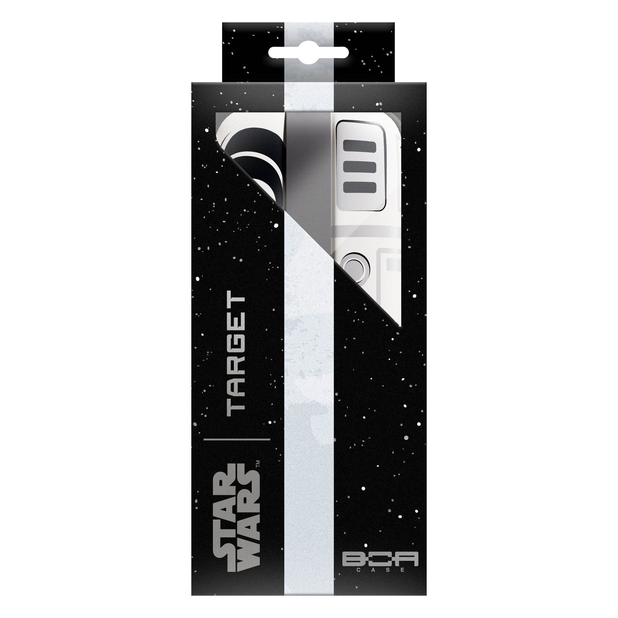 Packaging of a Star Wars product with Target and BOA logos on a white background