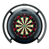 A Target Corona Vision 2 Light with a black outer ring and blue target surround  centered on a plain white background.