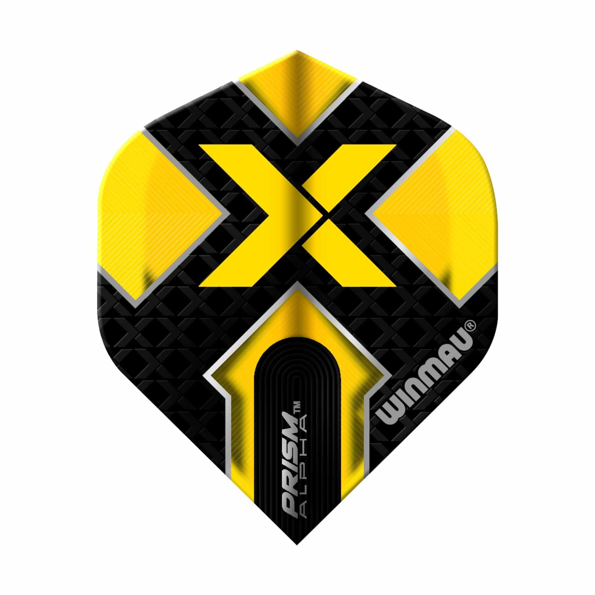 Prism Alpha Standard Flights black and yellow durable translucent dart flights set of 3