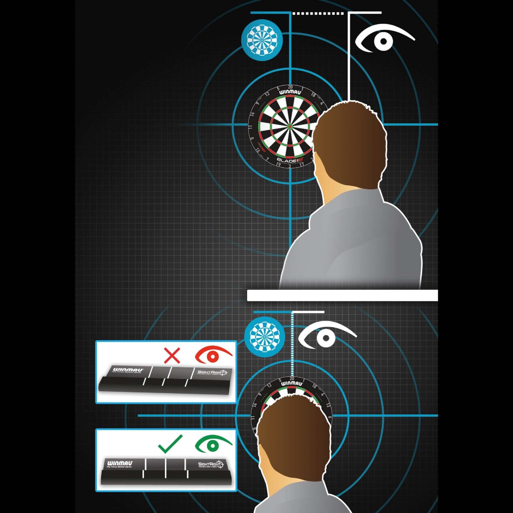 SightRight 2 dart alignment tool for perfect aiming and improved dart accuracy