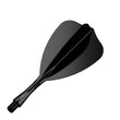 Black dart flight on a white background
