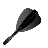 Black dart flight on a white background