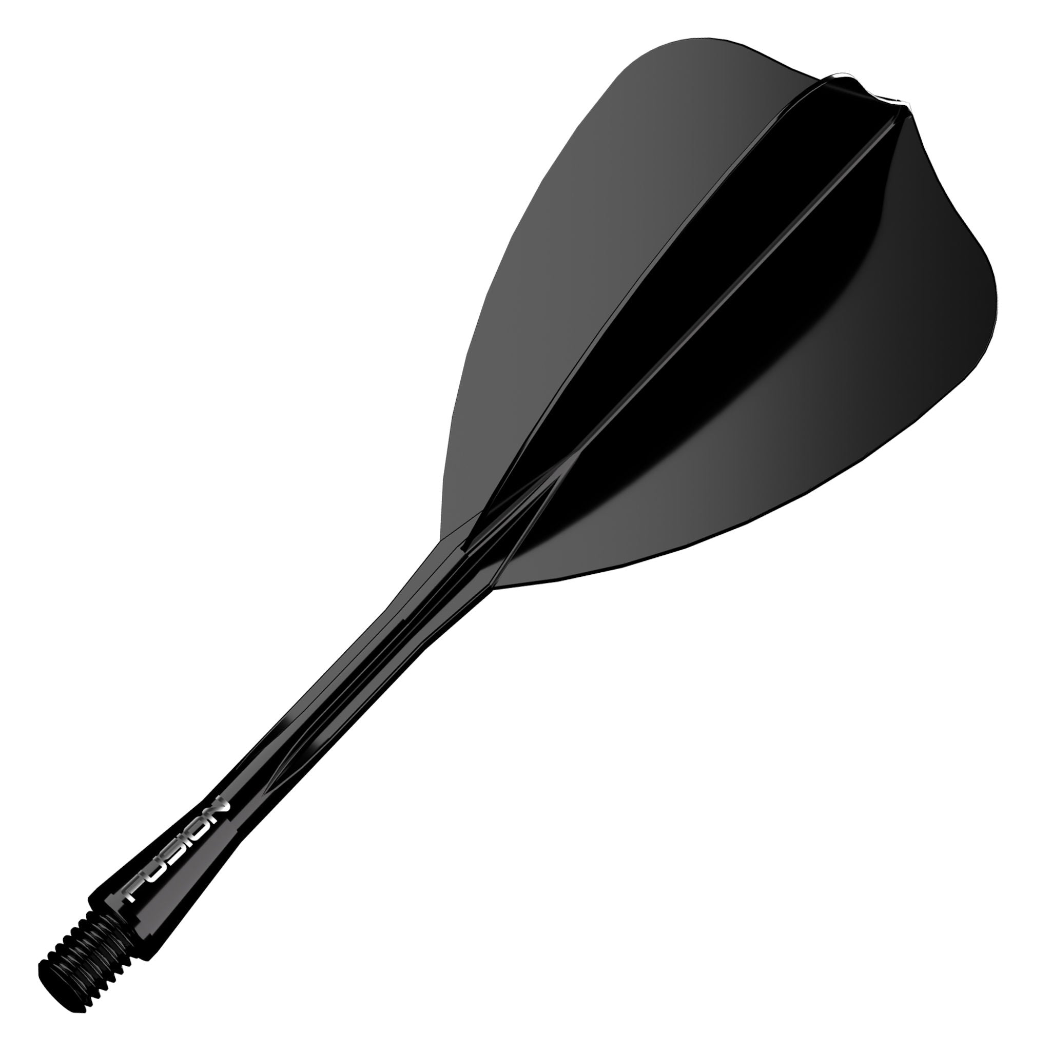 Black dart with a white background