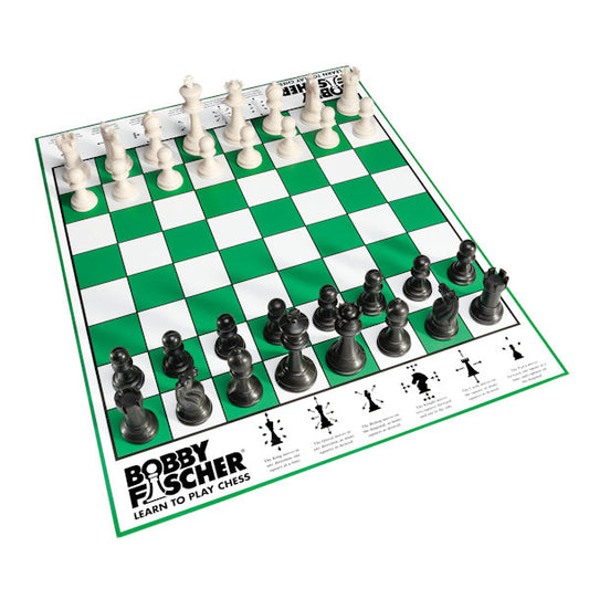 Learn to Play Chess Bobby Fischer® showing the board and chess pieces