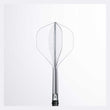 Dart flight and shaft system, clear transparent one-piece design with standard shape wings; Fit Gear Shaft.