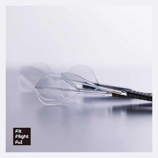 Dart flight and shaft, clear plastic standard shape with seamless one-piece design; Fit Gear Shaft system.