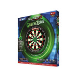 Dartboard packaging with 'Green Zone' branding on a white background