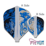 Blue and with dart flights with 'Guardian' branding showing side A & B