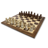 15" Medieval Chess Set by WE showing the board and chess pieces