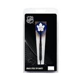Packaged darts with a Toronto Maple Leafs logo on a white background