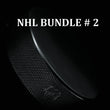 Black hockey puck with NHL logo on a black background, labeled 'NHL Bundle #2'.