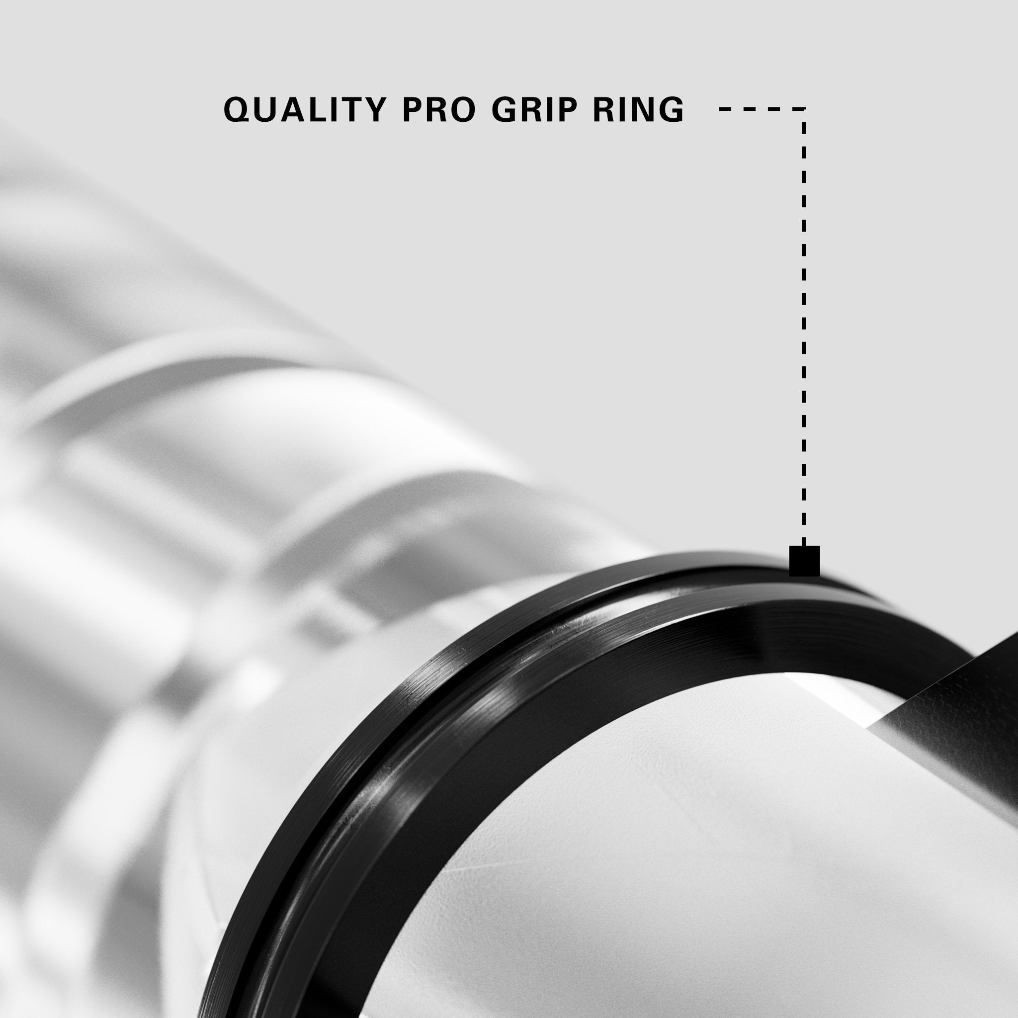Close-up of a quality pro grip ring on a white background