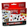 Bicycle Rummy playing cards 2-pack set with extra pips for easy matching and basic rummy gameplay.