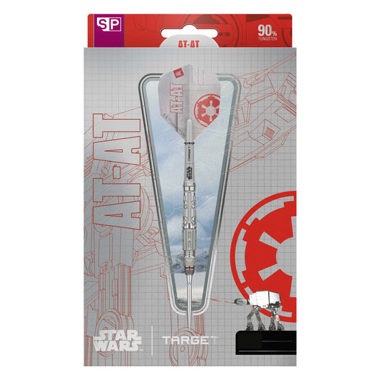 STAR WARS™ AT-AT 90% SP Darts packaging with red and gray design