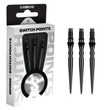 Winmau switch points packaging with three black points on a white background