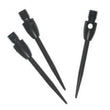 Three Steel Conversion Points in black with white background 