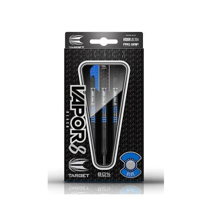 Packaged Target darts with 'Vapor' branding on a white background