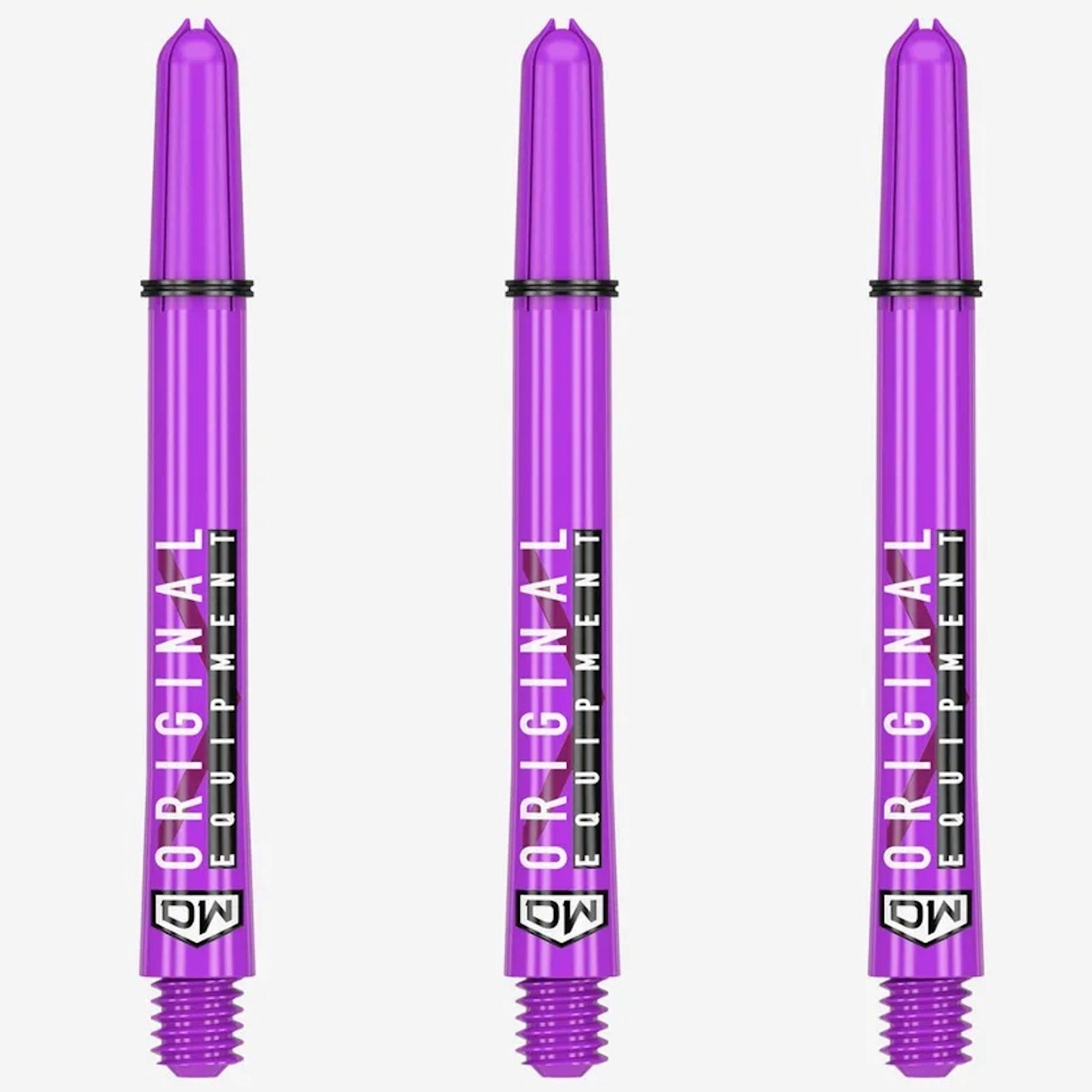 Clinch Nylon Shafts showing one set of purple colour shafts on white background