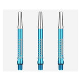 Set of 3 DW Top Spin V2 Shafts made of durable anodized aluminum with free-spinning tops for improved dart accuracy and consistency