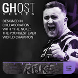 Luke Littler with a championship belt and 'Ghost Series' branding on a dark background