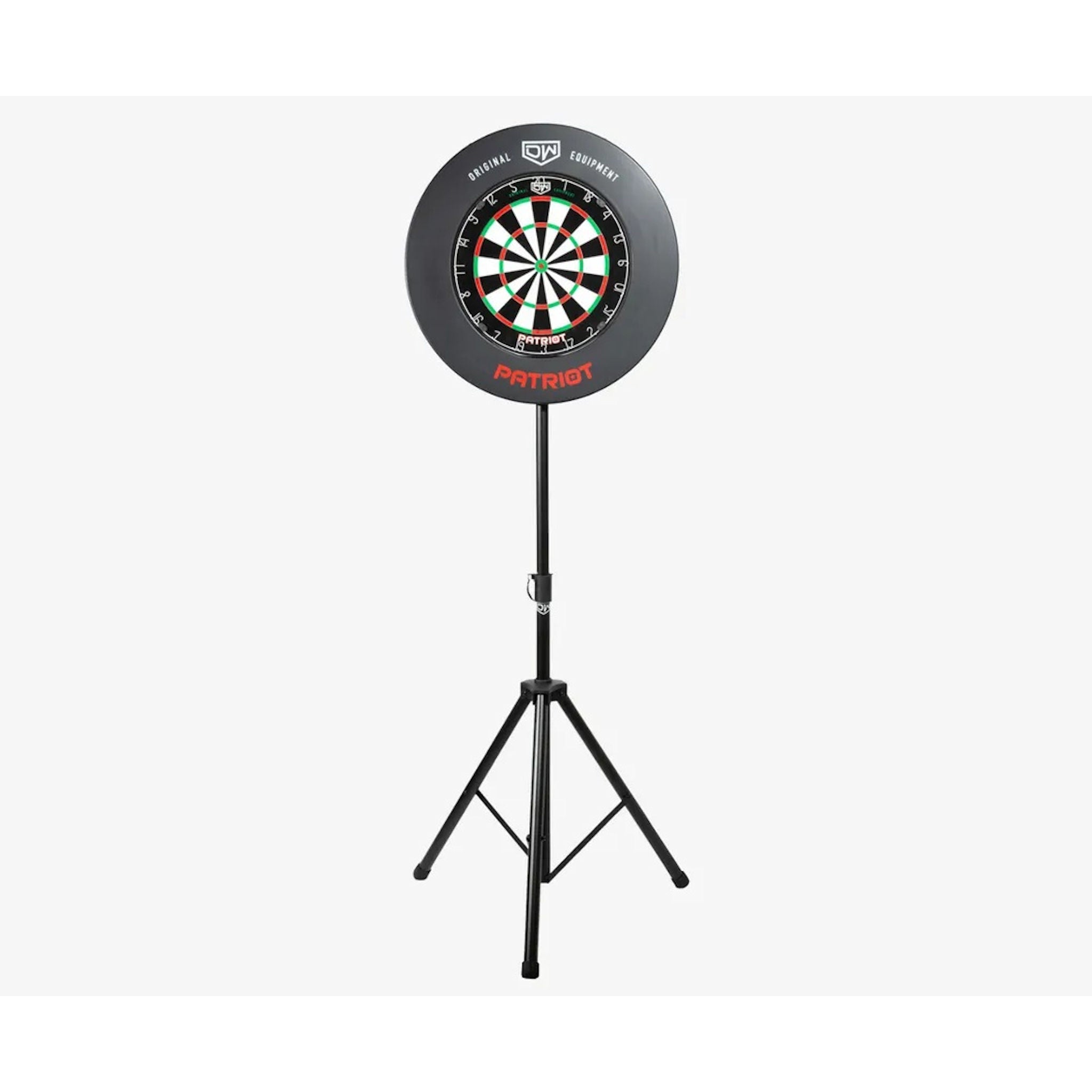Powerplay Portable Dartboard Stand showing with the board and surround.