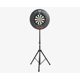 Powerplay Portable Dartboard Stand showing with the board and surround.