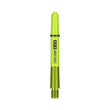 Pro Grip EVO aluminium and nylon dart shaft in neon green with radial grip grooves