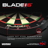 Winmau Blade 6 Triple Core laser cut steel number ring