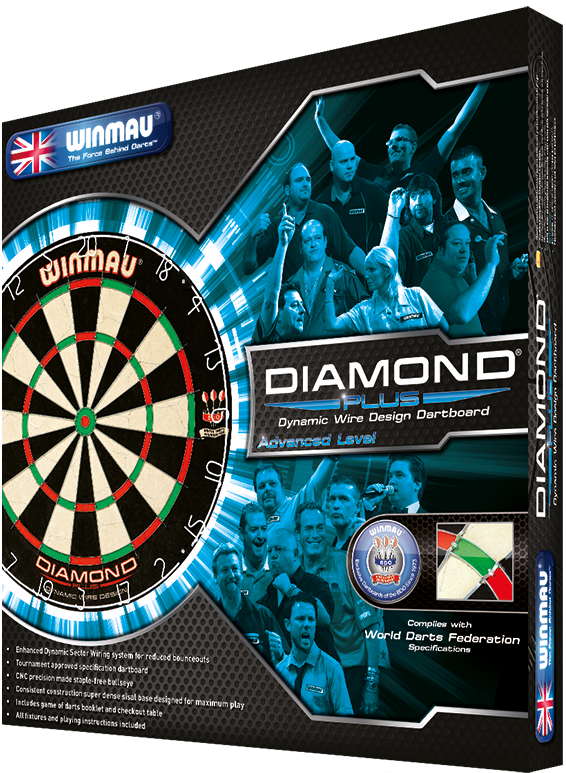 Winmau Diamond Plus Dartboard packaging